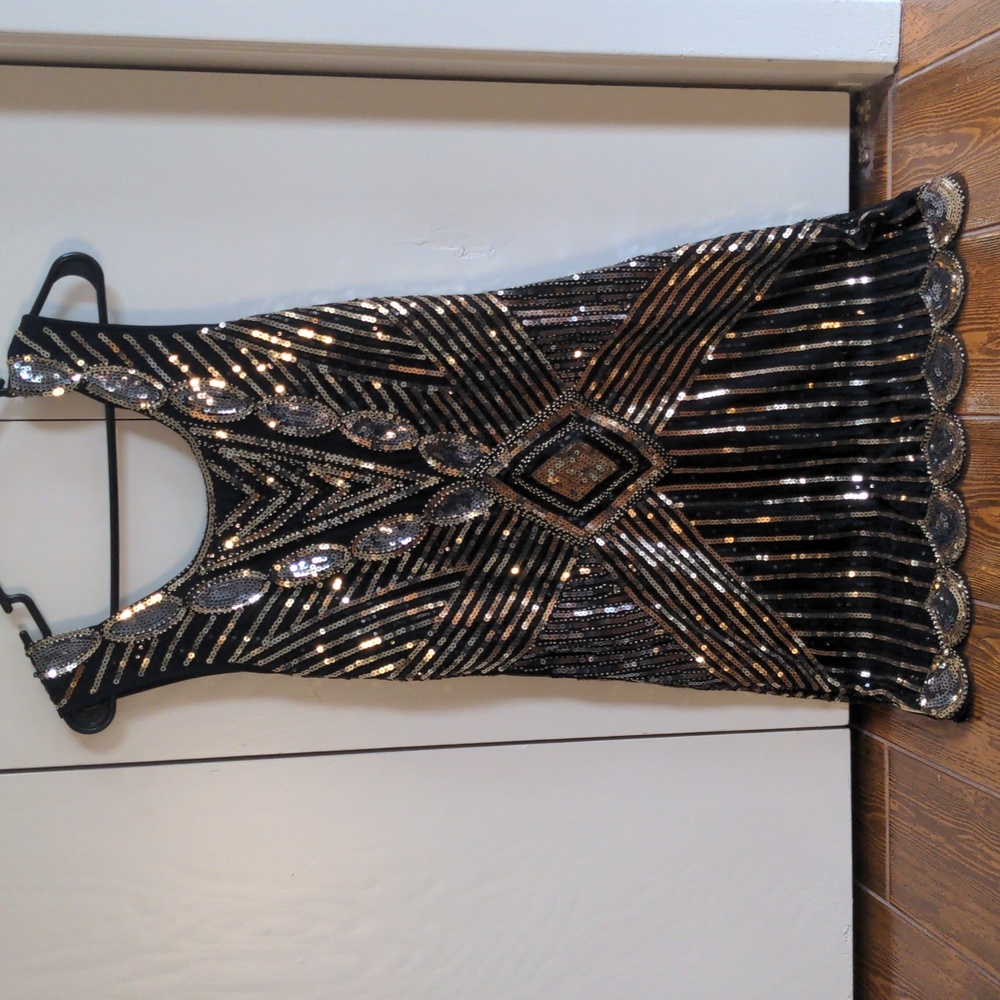 No brand sequin dress. Flapper style for a Great Gatsby party